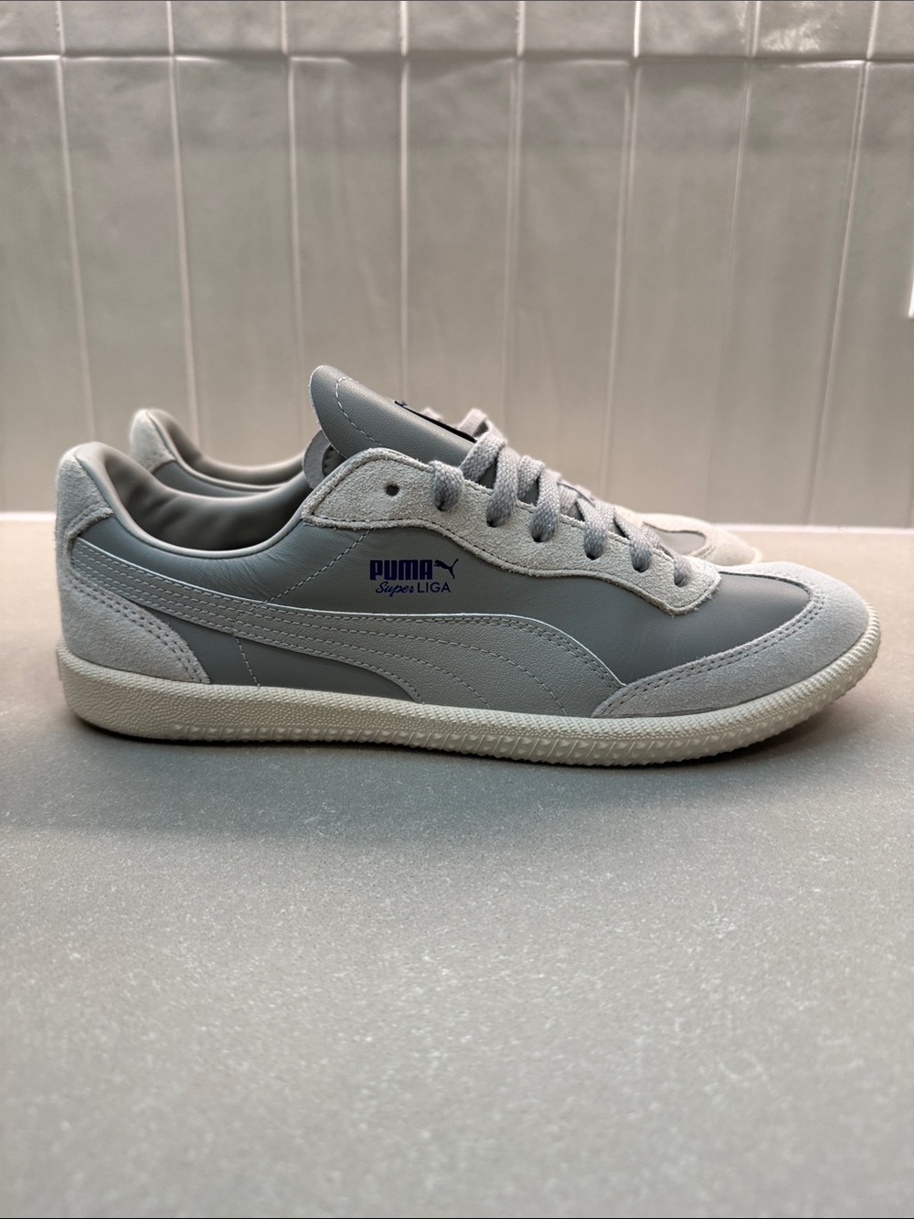 Puma Super Liga OG Retro Gray Suede Leather Men’s Size 11 With Box - Picture 4 of 10